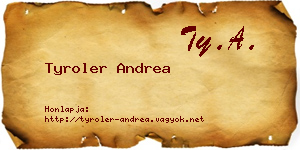 Tyroler Andrea névjegykártya